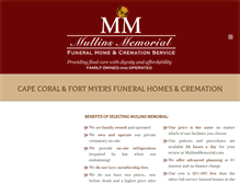Tablet Screenshot of mullinsmemorial.com